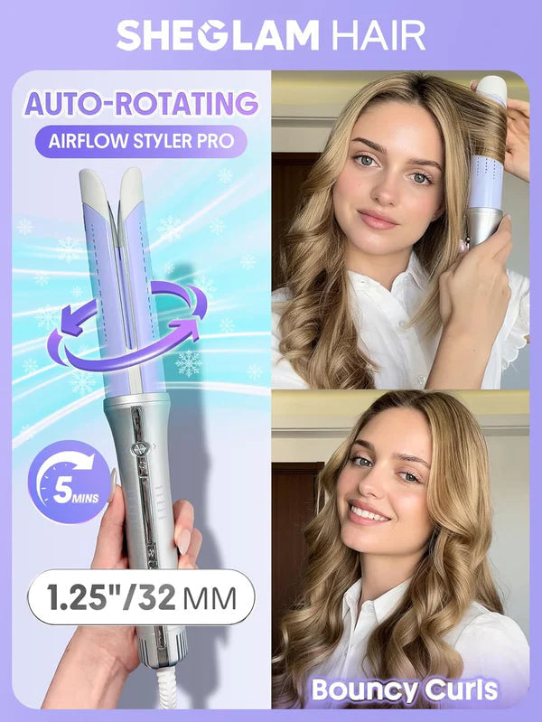 Auto-Rotating Curling Iron with 360° Cool Air