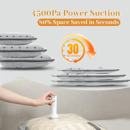 Cordless Travel Vacuum Bag Set Vacuum Bags for Travel with Rechargeable air Pum