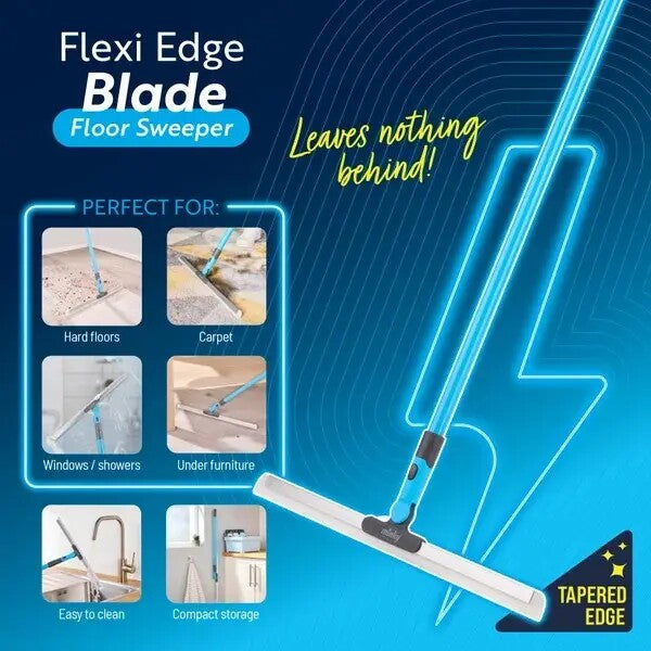 The Ultimate Rubber Squeegee & Extendable Floor Scrub Brush