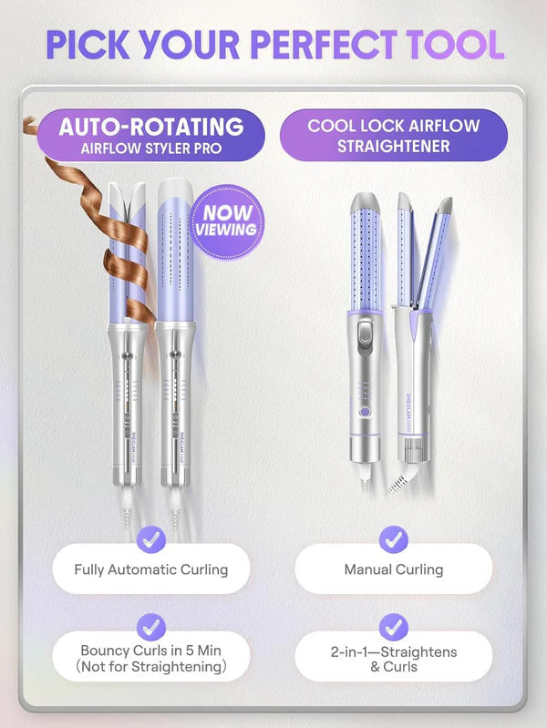 Auto-Rotating Curling Iron with 360° Cool Air