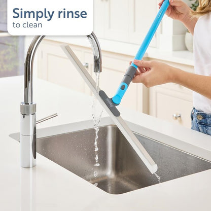 The Ultimate Rubber Squeegee & Extendable Floor Scrub Brush