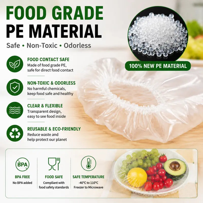 Stretch Food Covers - Elastic Fit Design For Quick Food Storage