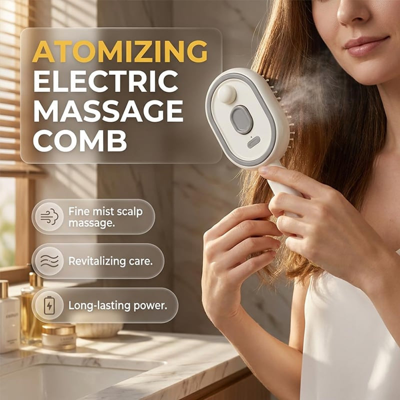 2026 Electric Spray Air Cushion Massage Comb