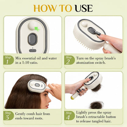 2026 Electric Spray Air Cushion Massage Comb