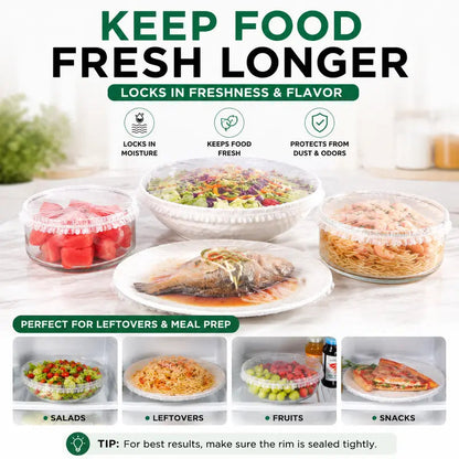 Stretch Food Covers - Elastic Fit Design For Quick Food Storage