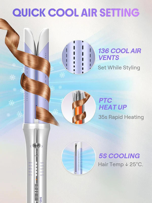 Auto-Rotating Curling Iron with 360° Cool Air