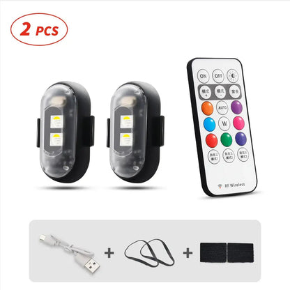 Universal Wireless Remote Control RGB LED Aircraft Strobe Lights