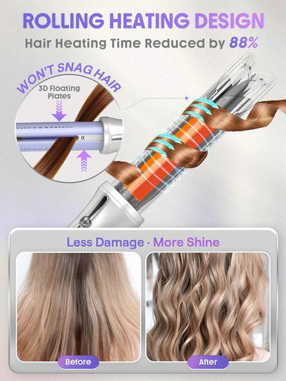 Auto-Rotating Curling Iron with 360° Cool Air