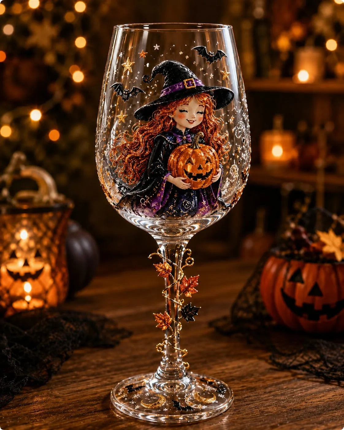 6-Piece 3D Christmas Wine Glass Gift Set – Festive Holiday Goblets