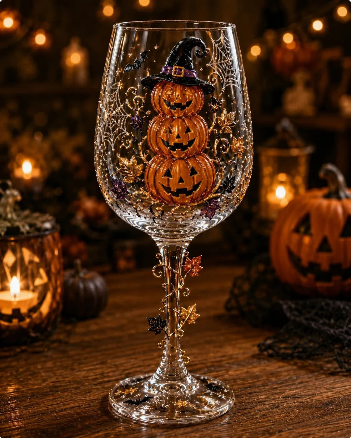 6-Piece 3D Christmas Wine Glass Gift Set – Festive Holiday Goblets