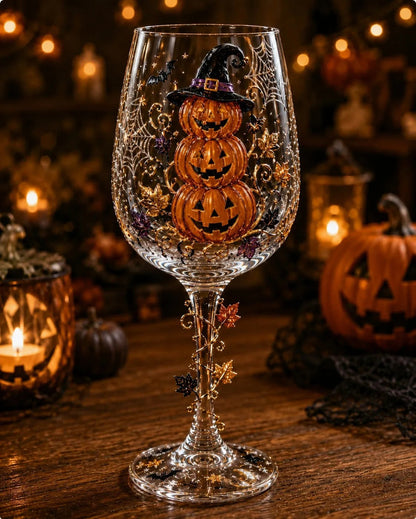 6-Piece 3D Christmas Wine Glass Gift Set – Festive Holiday Goblets
