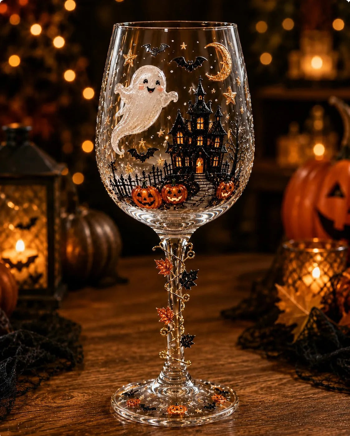 6-Piece 3D Christmas Wine Glass Gift Set – Festive Holiday Goblets