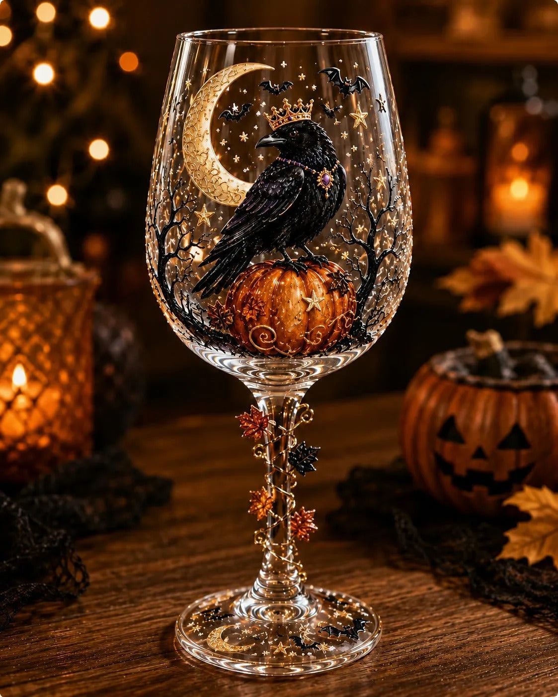 6-Piece 3D Christmas Wine Glass Gift Set – Festive Holiday Goblets