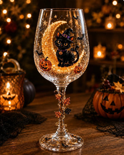 6-Piece 3D Christmas Wine Glass Gift Set – Festive Holiday Goblets