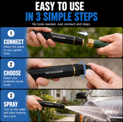 Buy One, Get One Free!High-Pressure Car WashSpray Gun - An Essential Toolfor Watering Flowers &Vegetables and Cleaning YourBeloved Car!