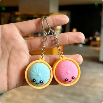Squeeze Away Stress with theLight-Up Dumpling FidgetKeychain!