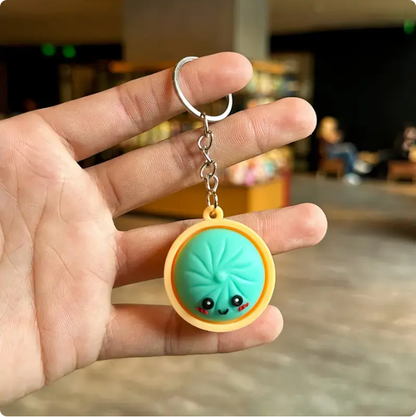 Squeeze Away Stress with theLight-Up Dumpling FidgetKeychain!