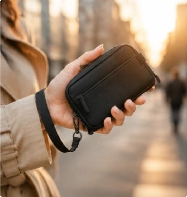 👜Ultra-Slim MinimalistMetal Wallet with RFIDBlocking & Quick AccessPop-Up