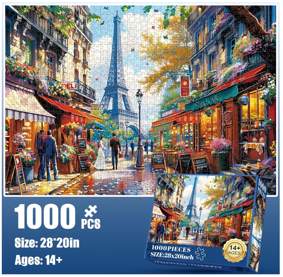 Novawc™ Adjustable Puzzle Table with LED Light & 4 Sorting Drawers