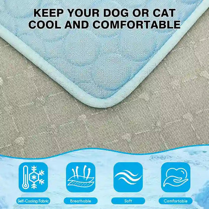 Pet Cooling Mat – Instant Ice Silk Technology For Maximum Summer Comfort